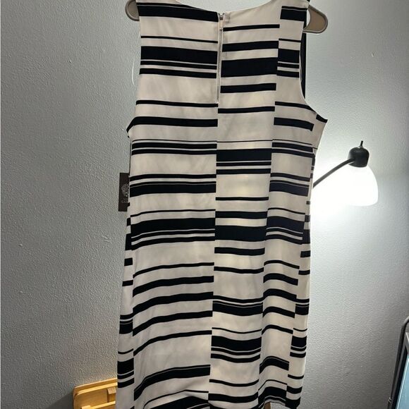 Vince Camuto Sleeveless Shift Dress Summer Splash Black and White Sz 14 NWT - Picture 4 of 12